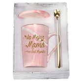WENSSY Best Mama Mug in pink with gift-ready packaging for Mom