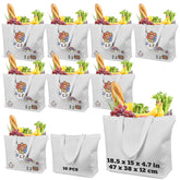 WeStar 10-pack sublimation tote bags with flat base for easy customization.