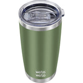 Wetoweto 20oz tumbler front view, army green, keeps drinks at temperature on the go