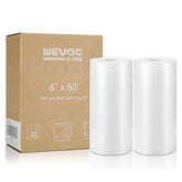 Wevac vacuum sealer bags 6x50 rolls pack for home storage and lasting freshness