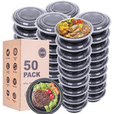 WGCC 32oz round meal prep bowl with lid keeps meals organized and fresh