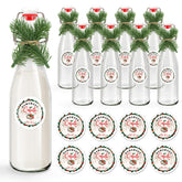 Whaline coquito swing-top bottle 16oz showcases beverage in clear glass for festive serving