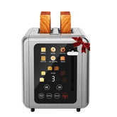 Whall 2-slice toaster in silver front view with modern controls for quick mornings