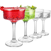 Whisquor 4Pcs coupe glasses 10oz showcase elegant clarity for cocktails