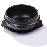 Whitenesser Korean stone bowl close-up showing 6.4-inch diameter, ideal for sizzling bibimbap