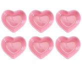 WHJY Pink Love Heart Bowls shown as a six-piece set for easy party service