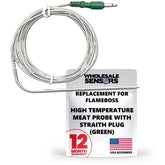 Wholesale Sensors Flame Boss green straight plug meat probe for precise grilling.