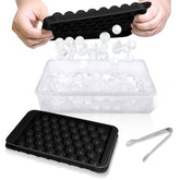 WIBIMEN ice tray with lid-bin and round cubes for quick, clean ice.