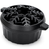 Willow Weave cast iron stove steamer top shows durable, heat-ready surface.