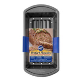 Wilton Perfect Results meatloaf pan full view with two-piece design for easy cooking