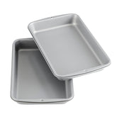Wilton Recipe Right 2-pack pan, 11x7 inches, ensures even heat and easy release.