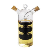 WINAKUI hand blown glass cruet close up for precise oil and vinegar pours