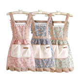 WinDerMo 3-pack floral aprons with pockets, colorful front design for home cooks.