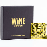 The Original Wine Condoms packaging showing a playful, practical wine preservation solution.