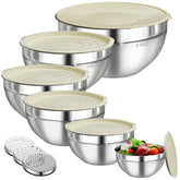 Winproper mixing bowls set assembled for versatile meal prep and storage.