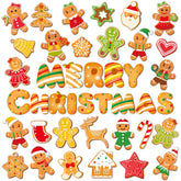 Wiooffen gingerbread magnet on fridge brightens festive kitchen decor.