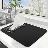 WISELIFE dish drying mat close-up shows quick absorption for busy kitchens