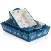 Wisenvoy baking dish porcelain lasagna pan showcasing durable, even heating for meals.