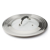 WishDirect 15 Inch universal lid in stainless steel suitable for many pans.