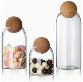 Wisifayardin glass storage jar with ball lid 500ml keeps dry goods visible and organized.