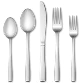 WISKEMA 20-piece silverware set for home dining with complete four-place settings.