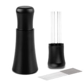 WISSXOER WDT needles installed for even espresso distribution.