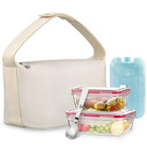 wiwens leather lunch bag for women, stylish exterior for work and travel