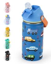 WixByti kids bottle with car print promotes on-the-go hydration for children