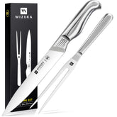 WIZEKA 8-inch turkey carving knife ready for precise roast slicing