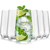 Wlasss 6-pack crystal highball glasses 16.4 oz for water and cocktails