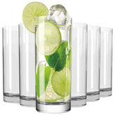 Wlasss Drinking Glasses Set 6-16oz crystal-clear for everyday water and cocktails.