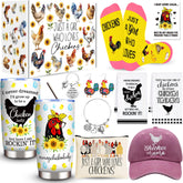 WOFIROY 20 Oz tumbler with chicken design; keeps beverages hot or cold.