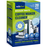 WoldoClean tablets bottle closeup for easy dosing and quick cleaning.