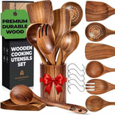 Woodenhouse 8-pcs utensil set spatula for non-stick cooking