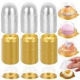 WOPPLXY clear cupcake box with dome lid showcases desserts for gifting