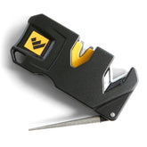 Work Sharp EDC Pivot Plus front view demonstrates a compact, travel-ready sharpener for knives.
