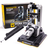 Work Sharp Professional knife sharpener side view demonstrating sturdy metal construction for precise edges.