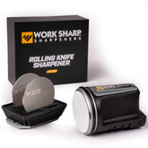Work Sharp Rolling Knife Sharpener showing four angles for versatile kitchen blades