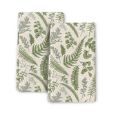 Wovoto cute botanic dish towels with sage green leaves for daily kitchen drying