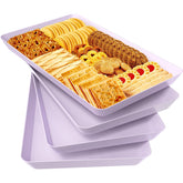 WOWBOX 4pc serving tray set offers ample space for fruit and snacks.