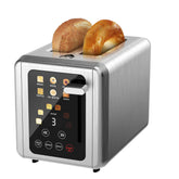 WUNLY 2-slice toaster touchscreen with digital timer for precise browning control