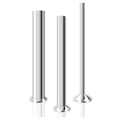 Wutfly 3-sizes stainless steel sausage tubes on base, ideal for precise stuffing.