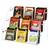 Wuudy 3-tier tea bag organizer on countertop for easy access and display