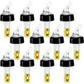 WUWEOT 12-pack measured pourers prepared for a home bar setup.