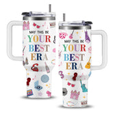 WWHSAI May This Be Your Best Era tumbler with musical pattern for daily inspiration.