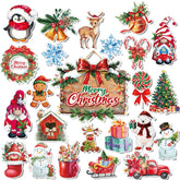 Wxiben Christmas fridge magnets 24pcs ensemble brighten your fridge with festive warmth.