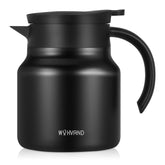 Wyhvand 27oz thermal carafe pour for easy one-handed serving.