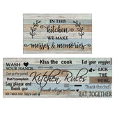Wyoansfhd farmhouse kitchen rug set, 2-piece, with non-slip backing for secure standing.