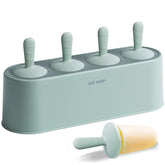 WYOK popsicle mold set 4 pieces in green demonstrates easy-release silicone for quick pops