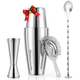 X Home cocktail shaker set with Boston shaker for smooth, spill-free shaking.